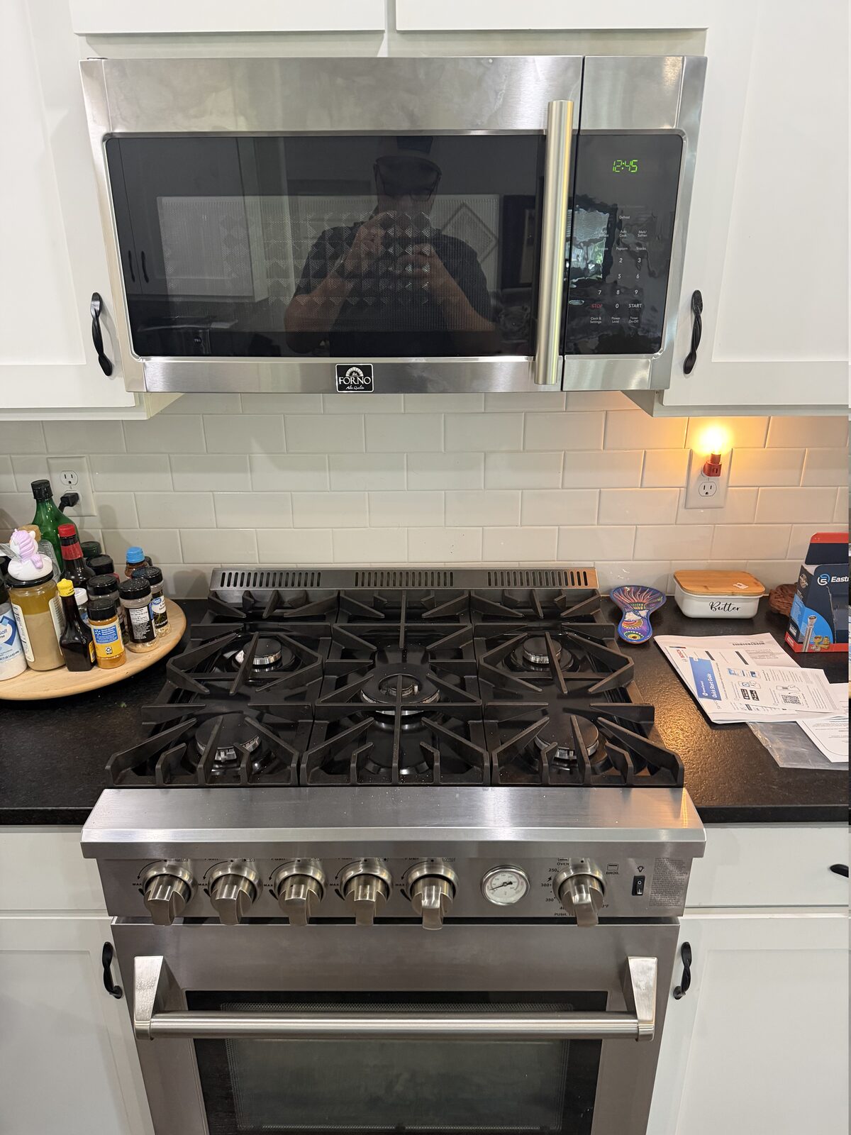 Gas range install